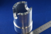 複合旋盤加工品　　材質A5052(a5052)　0～-0.02の公差　油圧機器のアルミ精密部品
