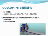 GO2cam　アタッチメント交換、W軸制御　MTE機能紹介