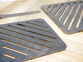 【自社製品】スリットプレート　板厚6㎜　鉄板　アウトドア　レーザー