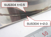 SUS304薄板 t0.5　t2.0　円筒形状　YAG溶接　アルミ　ステンレス材溶接