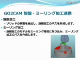 GO2CAM 旋盤・ミーリング加工連携 部品加工用CAD/CAM