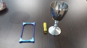 純チタンのワイングラス、iPhoneカバー、印鑑