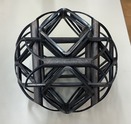 角パイプ製球体　角パイプ3次元レーザ切断で知恵の輪製作（球体１）
