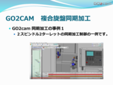GO2cam　複合旋盤同期加工　部品加工用CAD/CAM