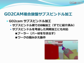 GO2cam 複合旋盤サブスピンドル加工 部品加工用CAD/CAM
