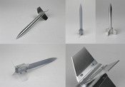 アルミ 切削 3Dプリンタ ペンシルロケット 宇宙 航空 透明　クリア　塗装　翼　薄肉　形状